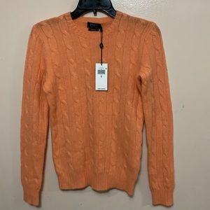 Polo Ralph Lauren Cable Knit Pure Cashmere Sweater Sz S